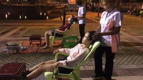 2 late night thai street massage strong back head shoulder neck hand massage youtube