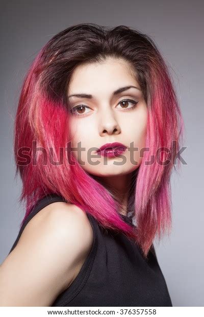 Beauty Fashion Model Girl Pink Hair Stock Photo 376357558 Shutterstock