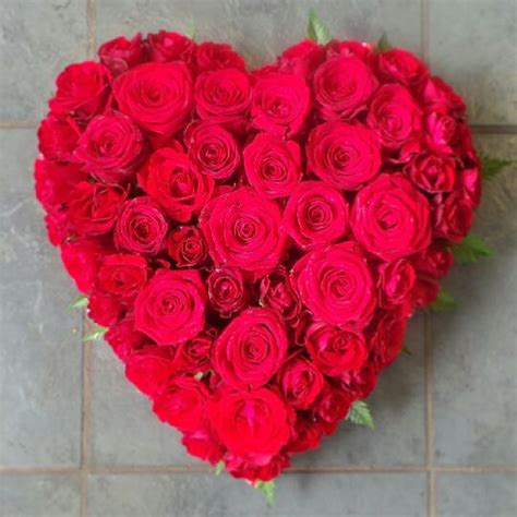 Red Rose Heart From Flowers4