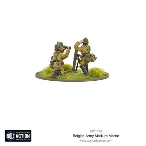 Bolt Action Belgian Army Medium Mortar Team Hobby Max