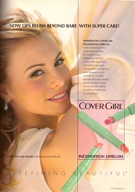 1993 Cover Girl Lip Blush Magazine Ad Niki Taylor