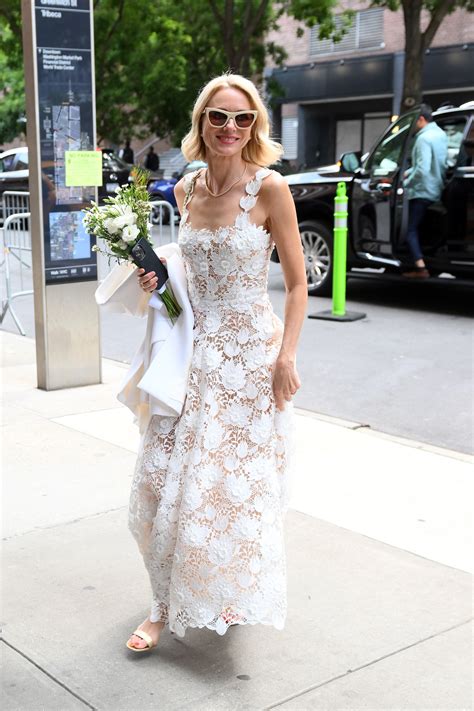 Naomi Watts Wore An Exquisite White Lace Dress For Her New York