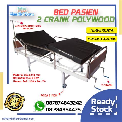 Jual Bed Pasien Crank Polywood Ranjang Rumah Sakit