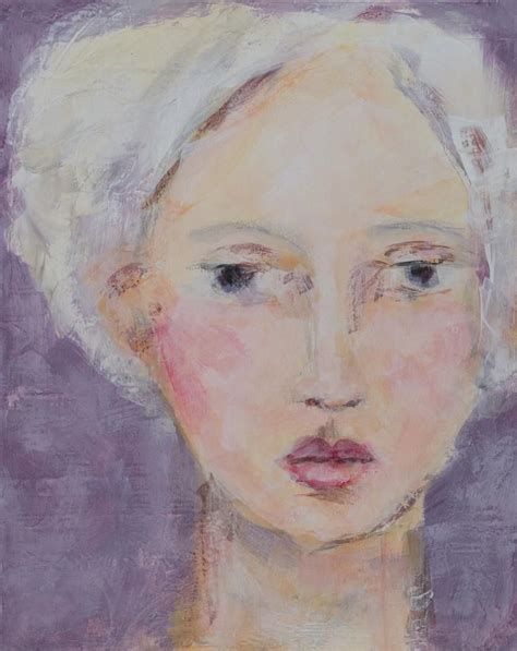 Female Portrait Mixed Media Art Painting Expressive Art On Etsy