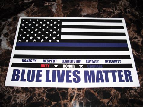 Blue Lives Matter Bumper Sticker Decal Support Police Law