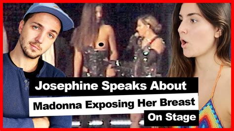 teen speaks about madonna exposing her breast on stage josephine georgiou youtube