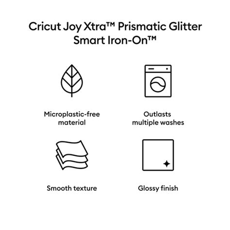 Cricut Joy Xtra Prismatic Glitter Smart Iron On Htv 19 Inches