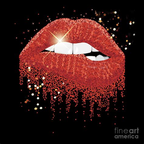 Glitter Lips Mask Red Mixed Media By Chris Andruskiewicz Fine Art America