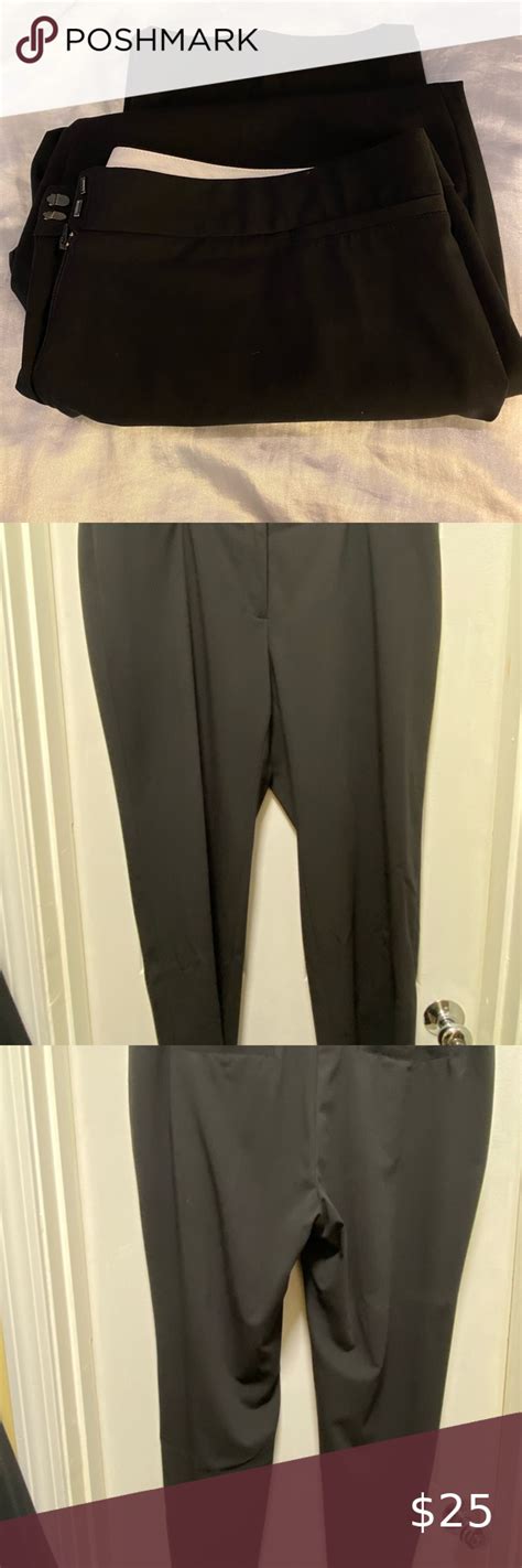 Liz Claiborne Black Suit Pants Size 18p Pantsuit Womens Black Pants