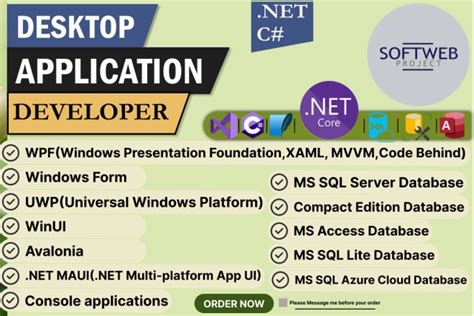 Develop Desktop Application Using Csharp Wpf Uwp Winforms For