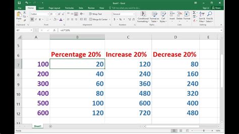 How To Create A Formula In Excel To Calculate Percentage Increase
