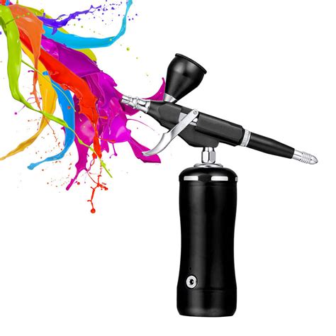 Portable Airbrush Kit 03mm 7cc Gravity Feed Dual Action Airbrush With