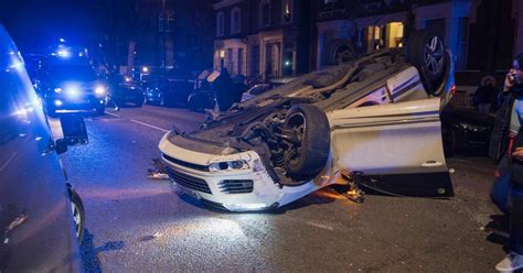 Westminster Crash Shocking Images Show Car Flipped On Roof In Middle
