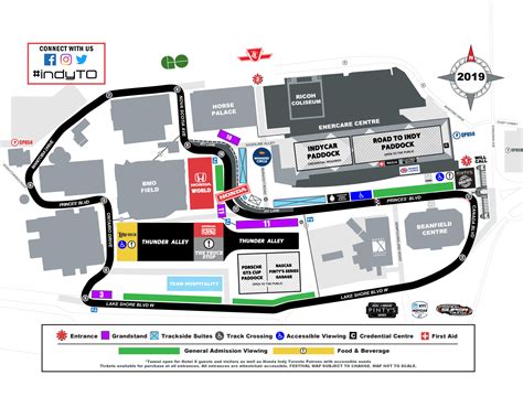 Track Map For The 2015 Honda Indy Toronto Indycar