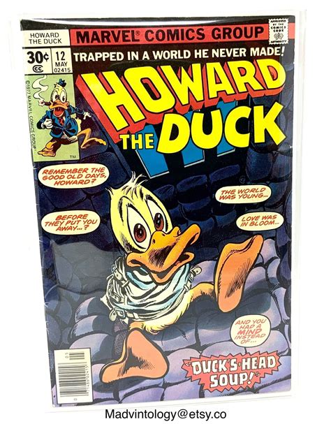 Howard The Duck Comic Book 1976 Marvel Comics No 12 1st Etsy Howard The Duck Comics Funny