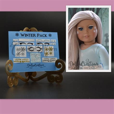 American Girl Doll Removable Makeup Winter Themed Custom Pack Etsy