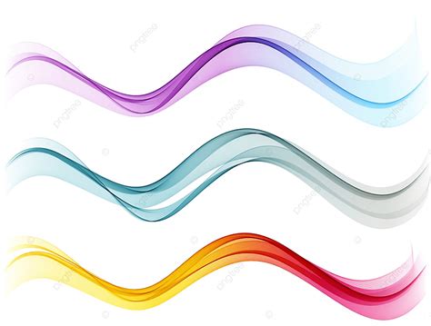 Wavy Line Clipart Transparent Png Hd Vector Set Of Colorful Wavy Lines