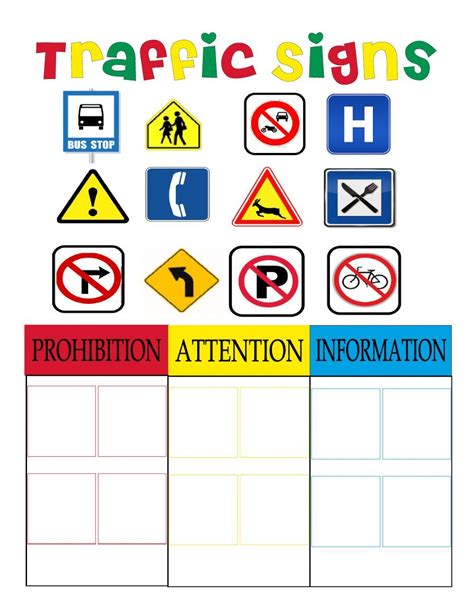 Traffic Signs Interactive Worksheet For Nd Grade You Can Do The Exercises Online Or Download
