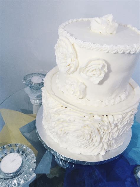 Rose Ruffle Wedding Cake