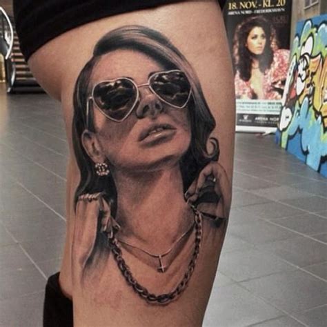 Whether it's windows, mac, ios or android, you will be able to download images using the download button on your device. portrait tattoo designs | del Rey portrait tattoo, Lana ...