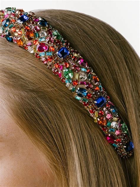 Jennifer Behr Mimi Crystal Embellished Headband Farfetch