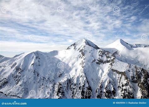 Snowy Mountain Stock Photo Image Of Clouds Hill Alpine 4069094