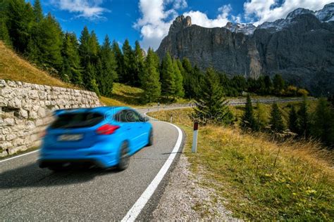 Mountain Road Highway Of Dolomite Mountain Italy Stock Image Image