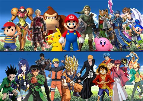 Nintendo Vs Shonen Jump The Face Off By Supersaiyancrash On Deviantart