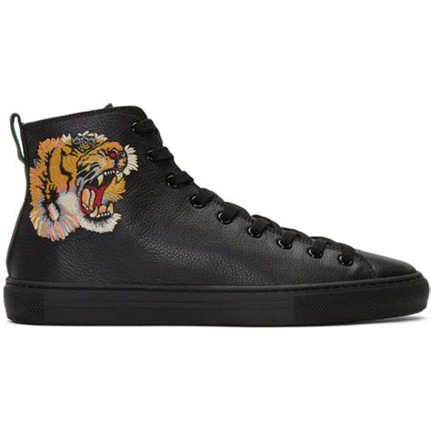 Gucci Black Major Tiger High Top Sneakers Gucci