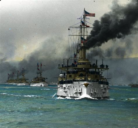 Great White Fleet The Arrival Of The Great White Fleet Naval History