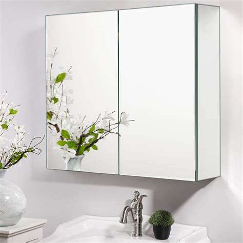 Buy Warmiehomy Double Door Bathroom Mirror Cabinet Stainless Steel Bath