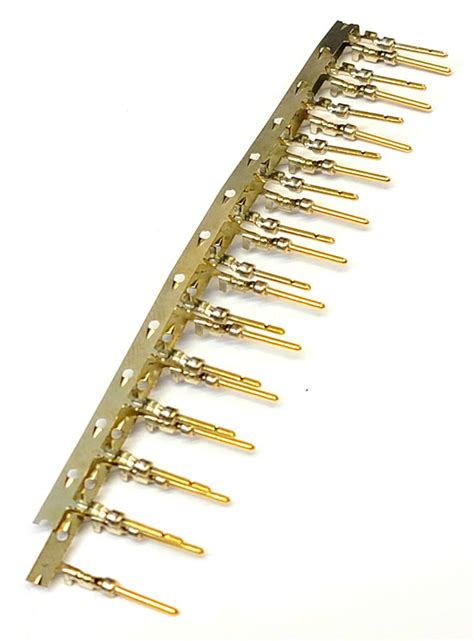 S DSUB Crimp Contacts Gold Male Pins Strip Of HardCore Electronic Supply