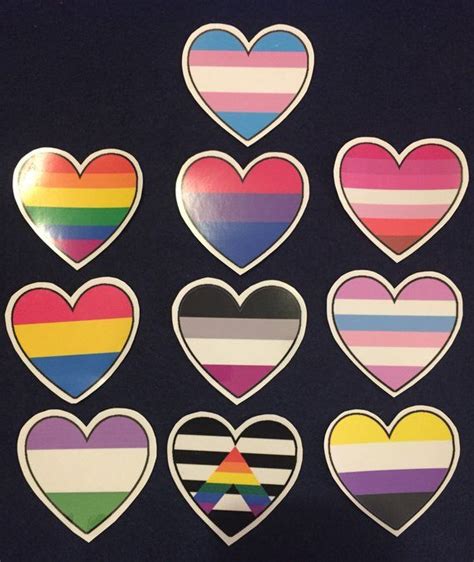 Heart Pride Stickers Etsy Pride Stickers Pride Colors Flag Colors