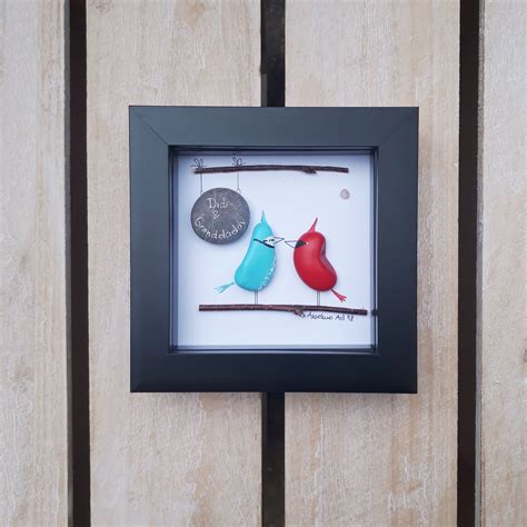 Blue Jay and Cardinal picture Best friends pebble picture | Etsy | Pebble pictures, Pebble art, Etsy