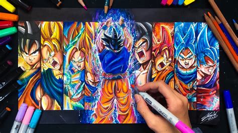 25 All Goku Forms Drawing Pics