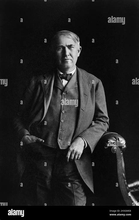 Thomas Alva Edison 1847 1931 American Inventor Three Quarter Length