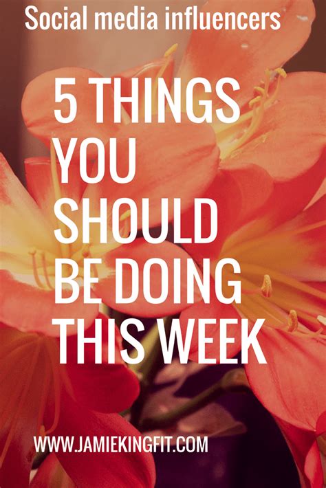 5 Things Friday The Best Things To Do Online This Week Jamie King Fit