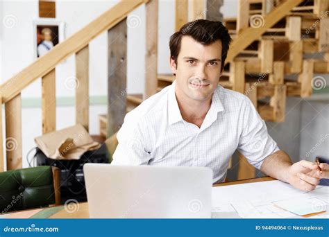 Male Architect In Office Stock Photo Image Of Busy Modern 94494064