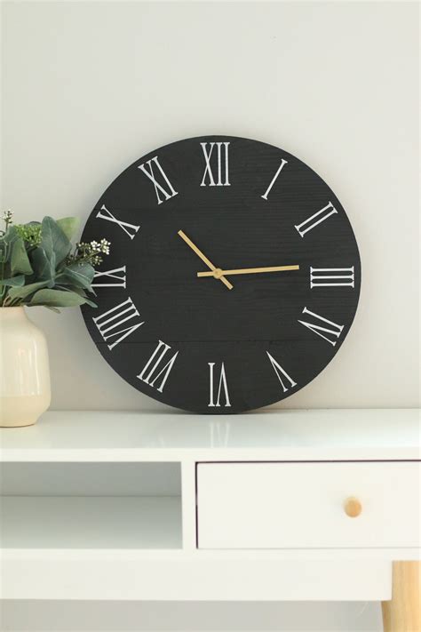 Small Wall Clock Black Clock Decor For Kitchen Modern Etsy