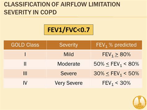 Classification Of Airflow Limitation Severity In Copd Diagnosis And