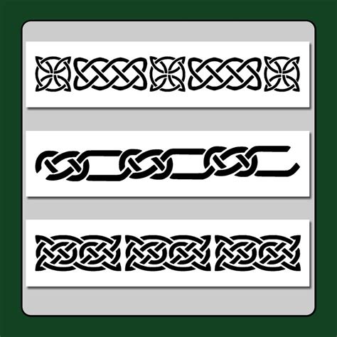 lotset 3 celtic knot border stencils 3 x 12 each wiccanmedievalirish
