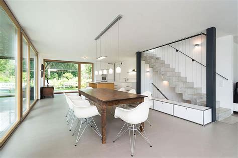 Home In Oberhaching Modern Minimalism Encased In Warmth Of Wood