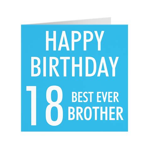 Brother 18th Birthday Card Happy Birthday Etsy