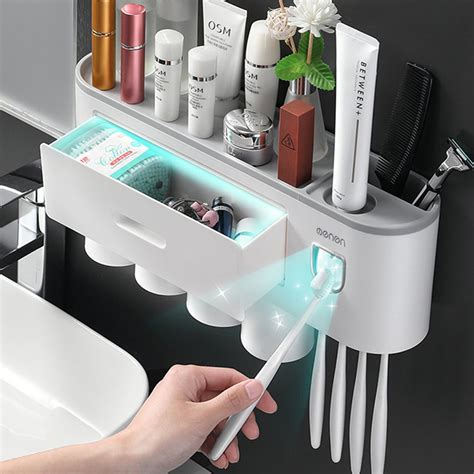 Toothbrush Holder And Cup Automatic Toothpaste Dispenser Toothbrush