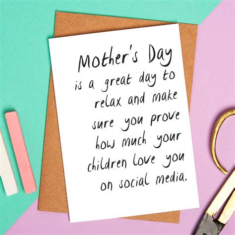 Mothers Day Relax And Social Media Card By Coconutgrass
