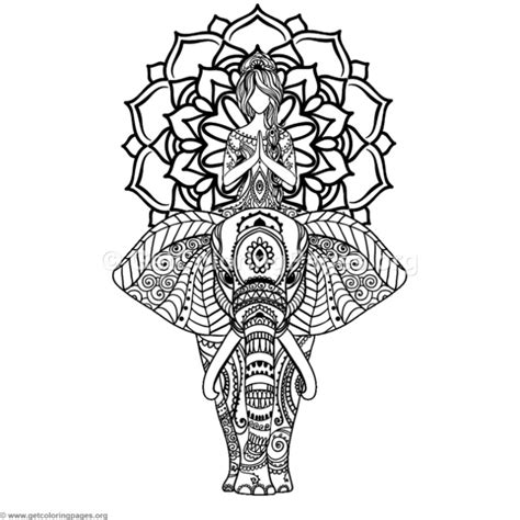 However, they are very peaceful. Yoga and Elephant Mandala Coloring Pages ...