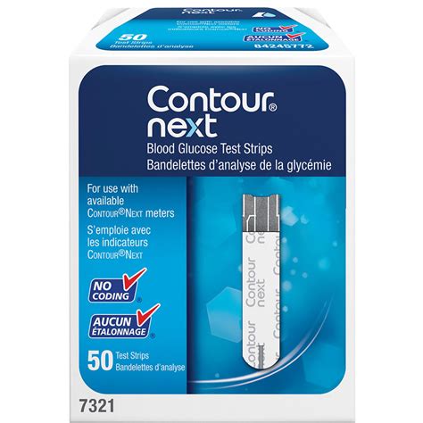 Less than 15 seconds operating temp. Contour Next Blood Glucose Test Strips - 50's | London Drugs