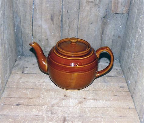 Sadler England Mid Century Iconic Brown Betty Teapot Large 5 Etsy