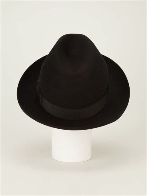 Borsalino Classic Fedora Hat In Black For Men Lyst