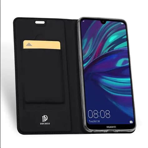 For Huawei Y7 2019 Case Flip Luxury Pu Leather Shockproof Stand Back